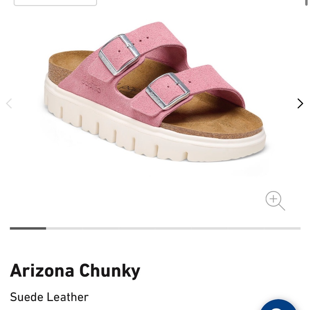 Birkenstock Papillo Arizona Chunky pink suede